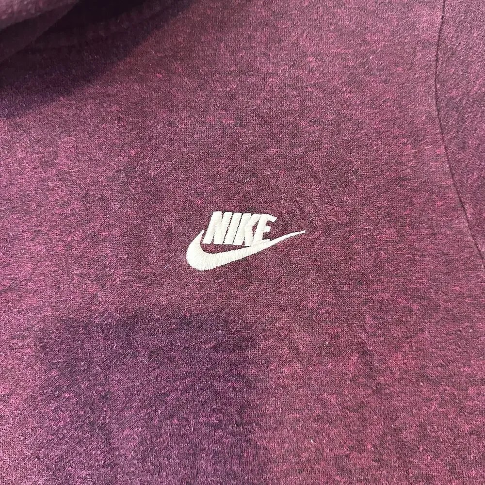 Nike Pullover Cowl Funnel Neck Hoodie Size 1X‎ Purple Burgundy Sporty Casual